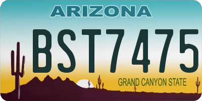 AZ license plate BST7475