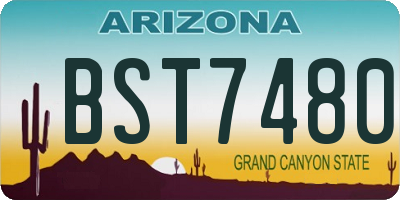 AZ license plate BST7480