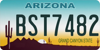AZ license plate BST7482