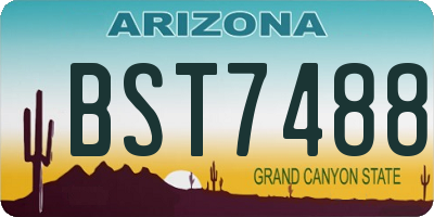 AZ license plate BST7488