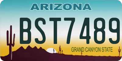 AZ license plate BST7489