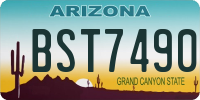 AZ license plate BST7490