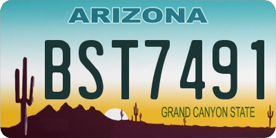 AZ license plate BST7491