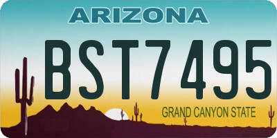 AZ license plate BST7495