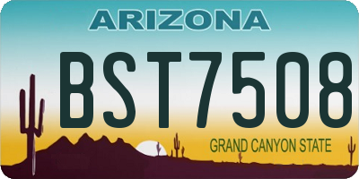 AZ license plate BST7508