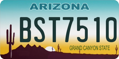 AZ license plate BST7510