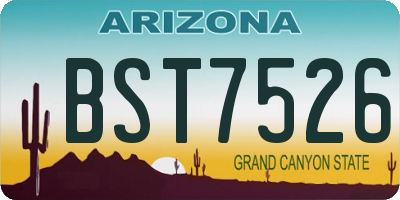 AZ license plate BST7526