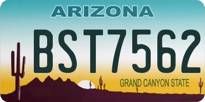 AZ license plate BST7562