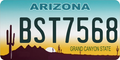 AZ license plate BST7568