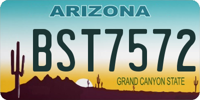 AZ license plate BST7572