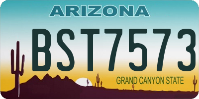 AZ license plate BST7573