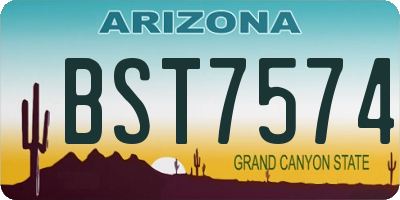 AZ license plate BST7574