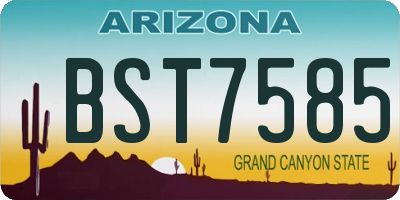 AZ license plate BST7585