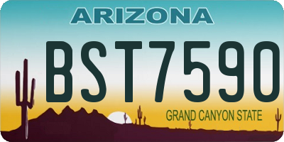 AZ license plate BST7590