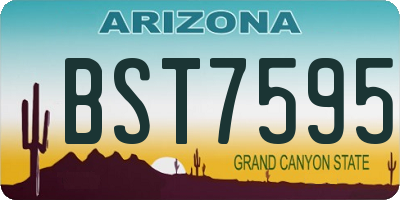 AZ license plate BST7595