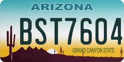 AZ license plate BST7604