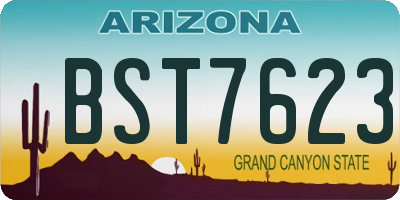 AZ license plate BST7623