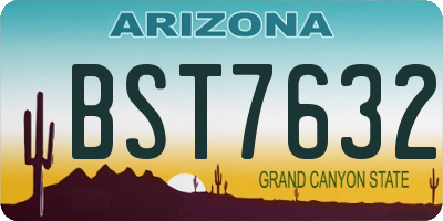 AZ license plate BST7632