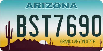 AZ license plate BST7690