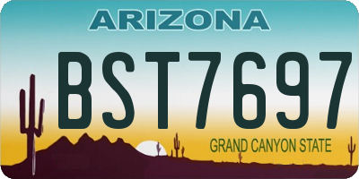 AZ license plate BST7697