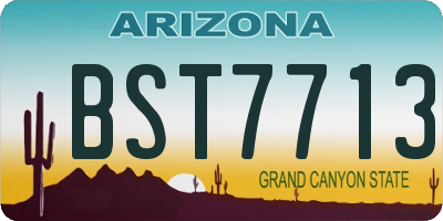 AZ license plate BST7713