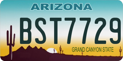 AZ license plate BST7729