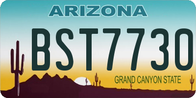 AZ license plate BST7730