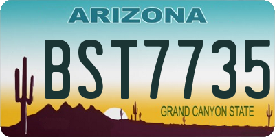 AZ license plate BST7735