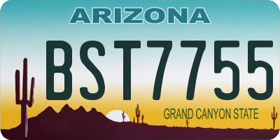 AZ license plate BST7755