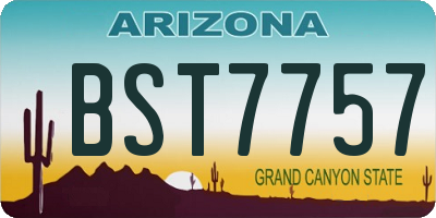 AZ license plate BST7757