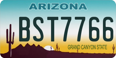 AZ license plate BST7766