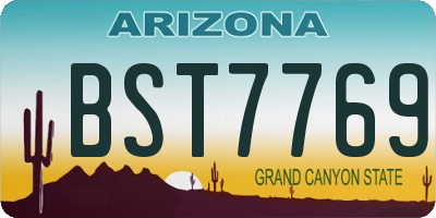 AZ license plate BST7769
