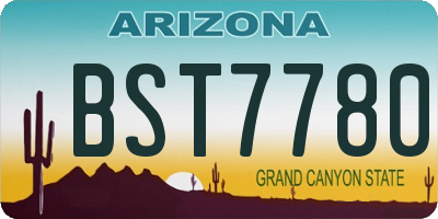 AZ license plate BST7780