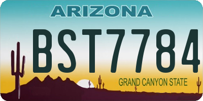 AZ license plate BST7784