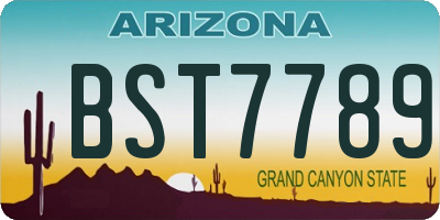 AZ license plate BST7789