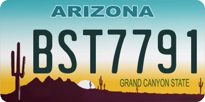 AZ license plate BST7791
