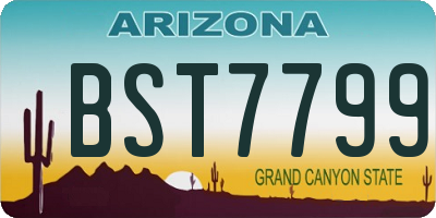 AZ license plate BST7799