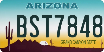 AZ license plate BST7848