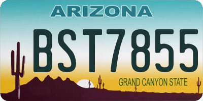 AZ license plate BST7855