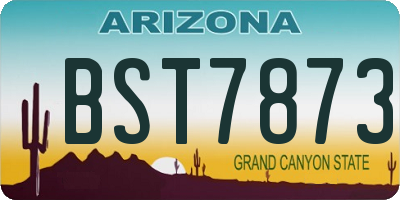 AZ license plate BST7873