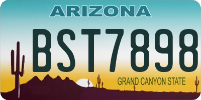 AZ license plate BST7898