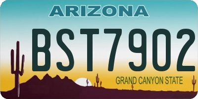 AZ license plate BST7902