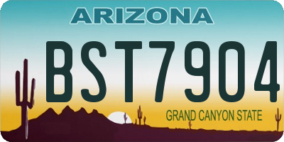 AZ license plate BST7904