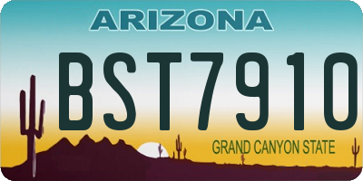 AZ license plate BST7910