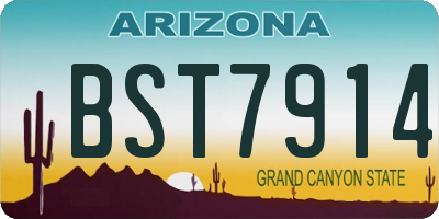 AZ license plate BST7914