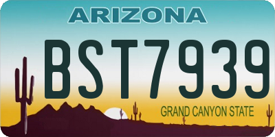 AZ license plate BST7939