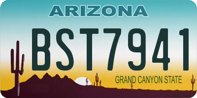 AZ license plate BST7941