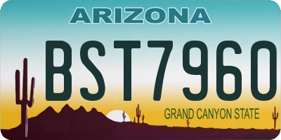 AZ license plate BST7960