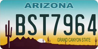 AZ license plate BST7964