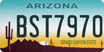 AZ license plate BST7970